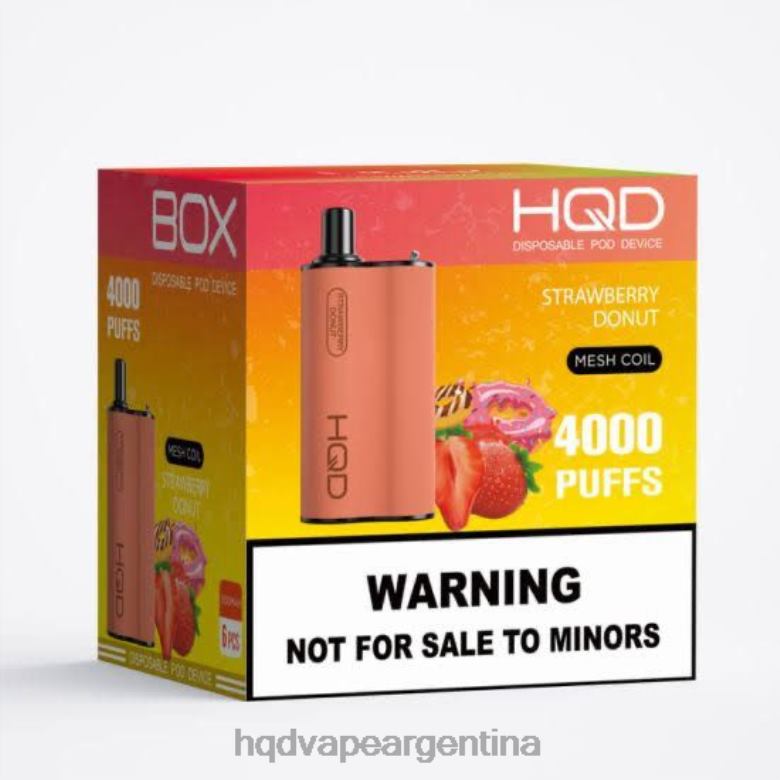 donut de fresa Z428N118 puff HQD sabores - HQD BOX 4000 bocanadas